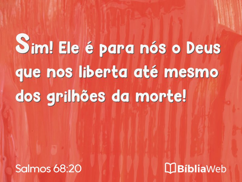 Salmos 68:20 em imagem para compartilhar