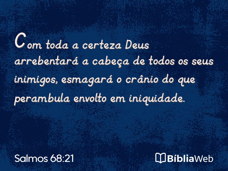 Salmos 68:21 em imagem para compartilhar