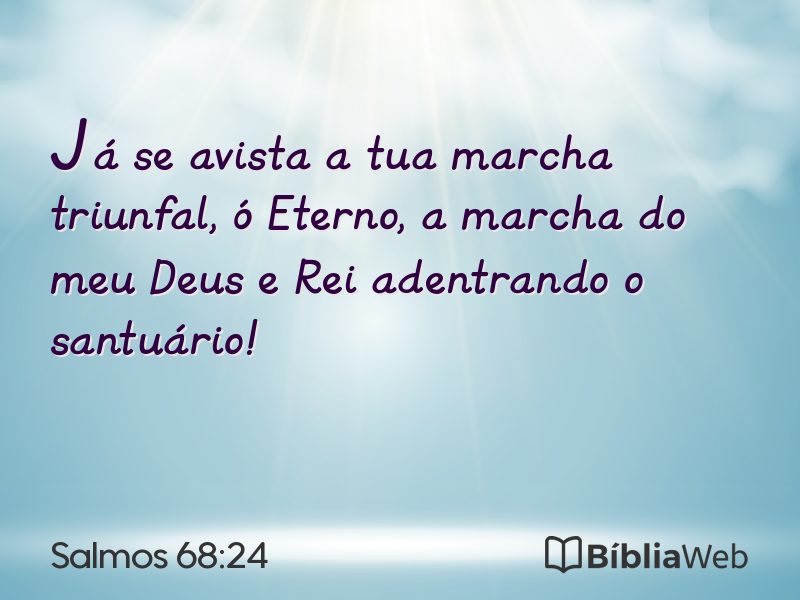 Salmos 68:24 em imagem para compartilhar