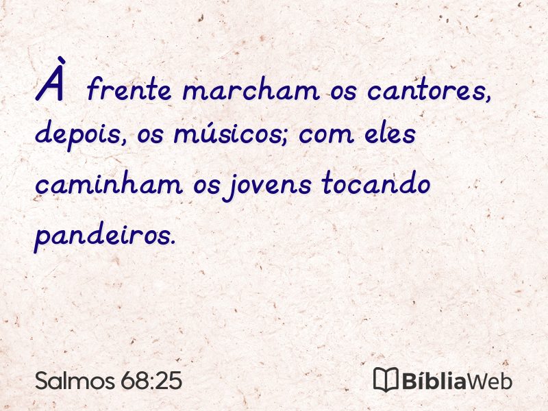 Salmos 68:25 em imagem para compartilhar