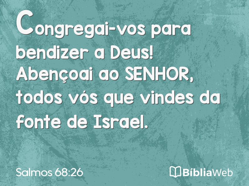 Salmos 68:26 em imagem para compartilhar
