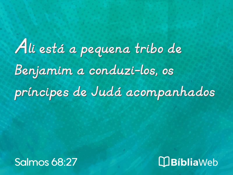 Salmos 68:27 em imagem para compartilhar
