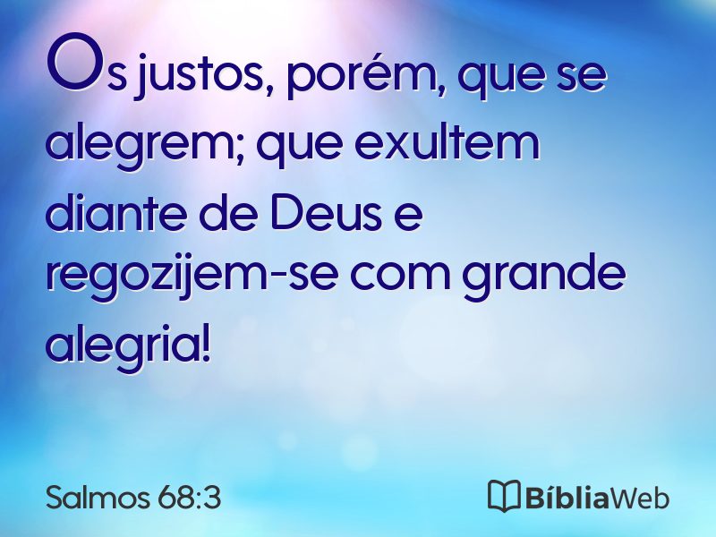 Salmos 68:3 em imagem para compartilhar