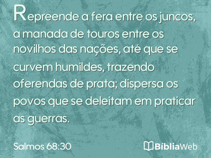 Salmos 68:30 em imagem para compartilhar