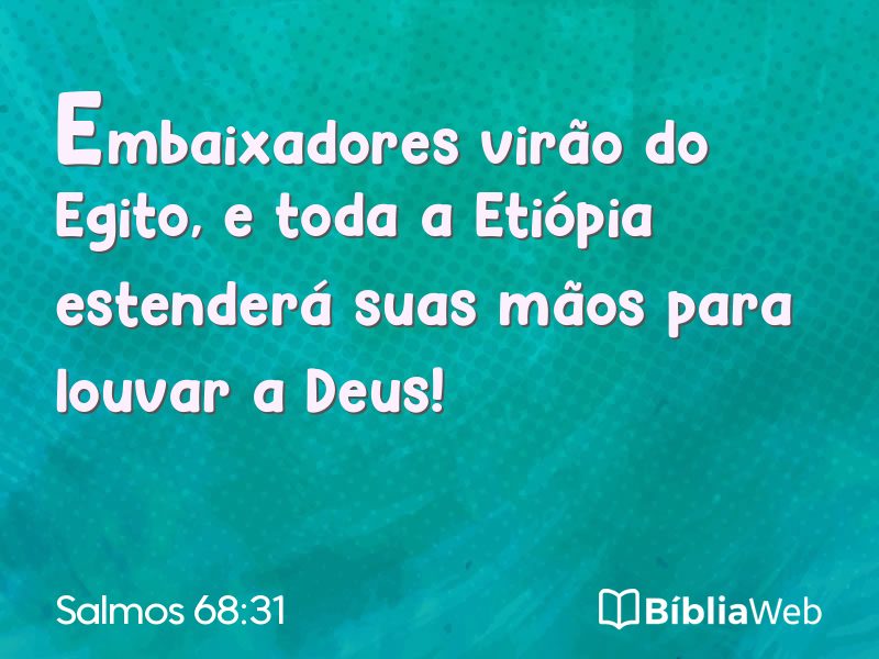 Salmos 68:31 em imagem para compartilhar