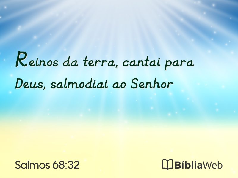 Salmos 68:32 em imagem para compartilhar