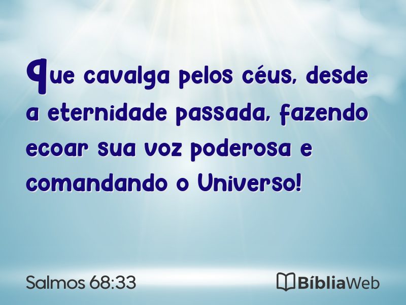 Salmos 68:33 em imagem para compartilhar