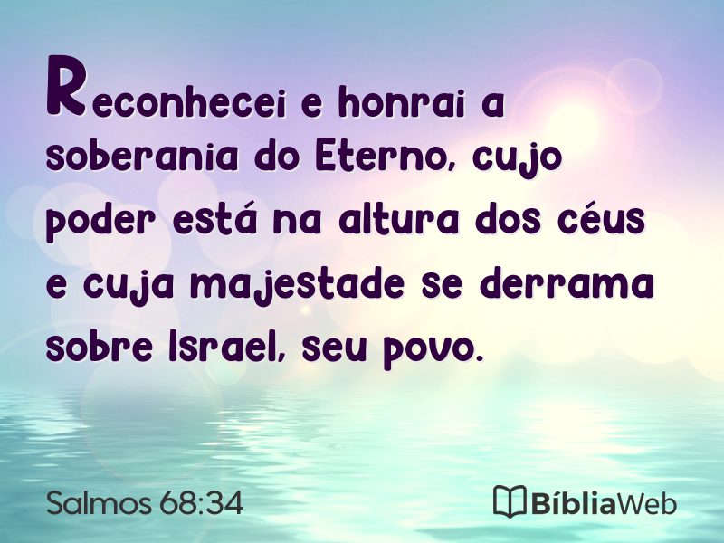 Salmos 68:34 em imagem para compartilhar