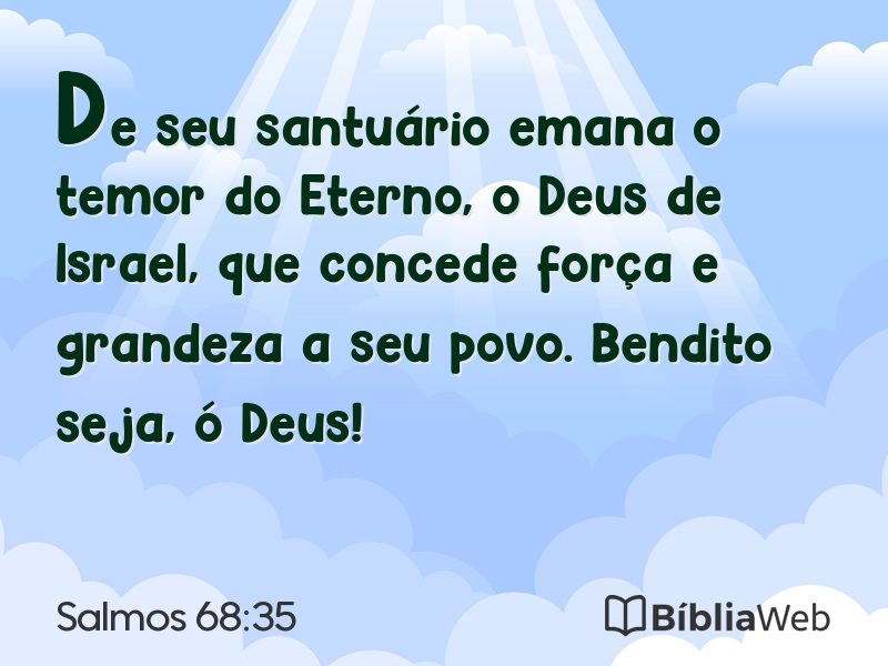 Salmos 68:35 em imagem para compartilhar