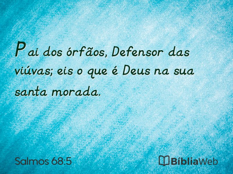 Salmos 68:5 em imagem para compartilhar