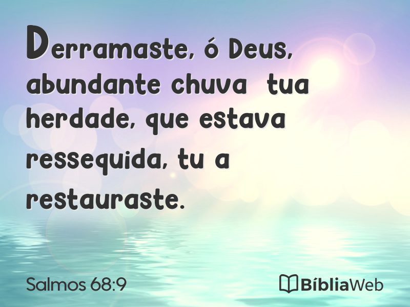 Salmos 68:9 em imagem para compartilhar