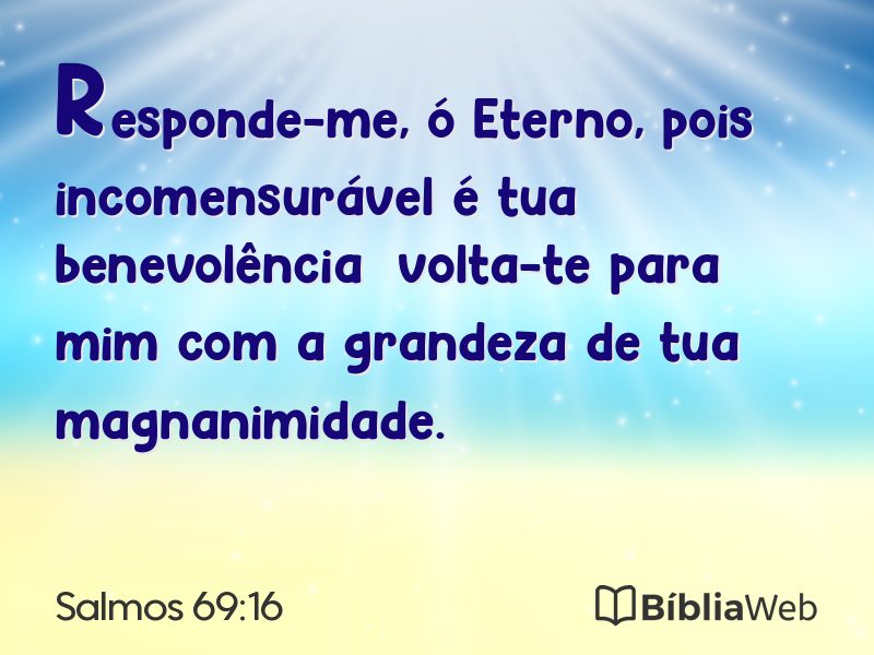 Salmos 69:16 em imagem para compartilhar