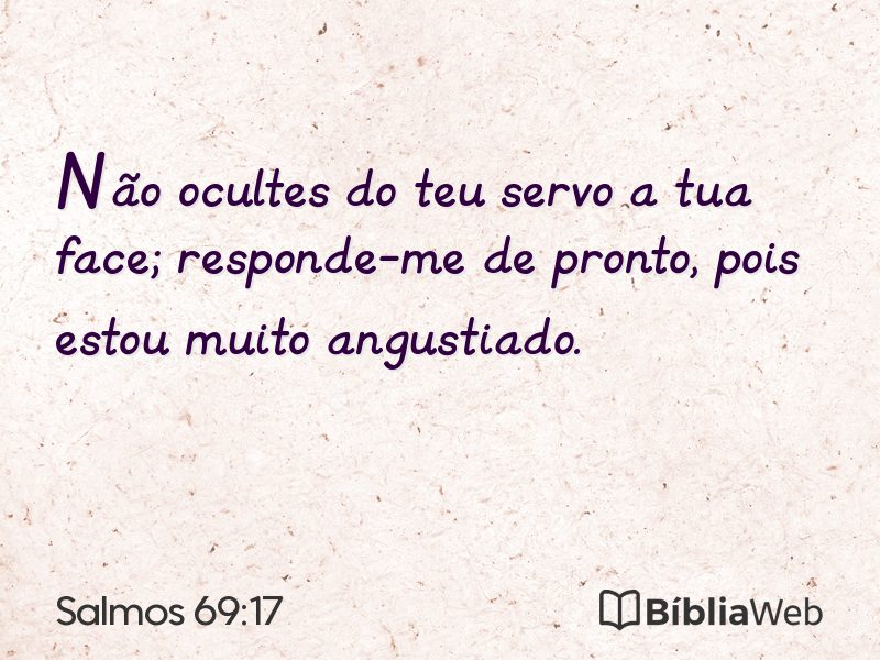 Salmos 69:17 em imagem para compartilhar