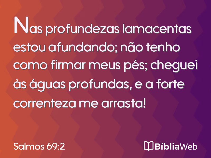 Salmos 69:2 em imagem para compartilhar