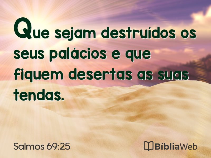 Salmos 69:25 em imagem para compartilhar