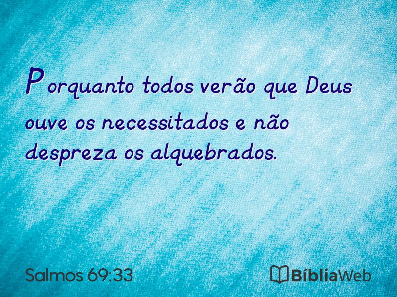 Salmos 69:33 em imagem para compartilhar