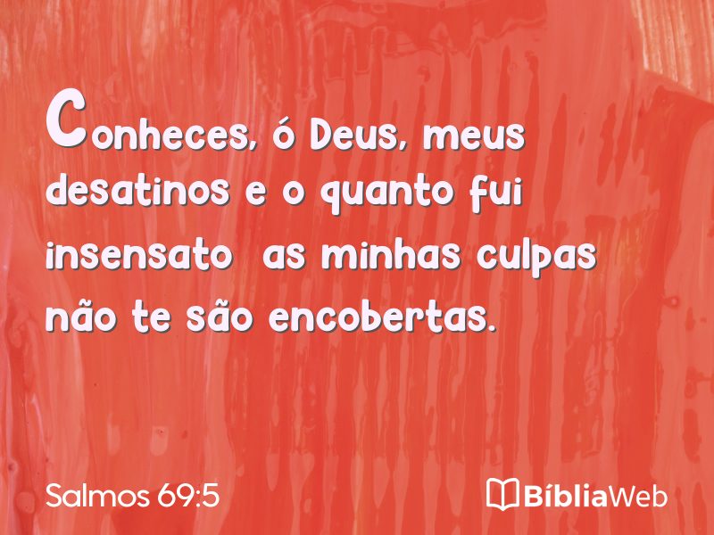 Salmos 69:5 em imagem para compartilhar