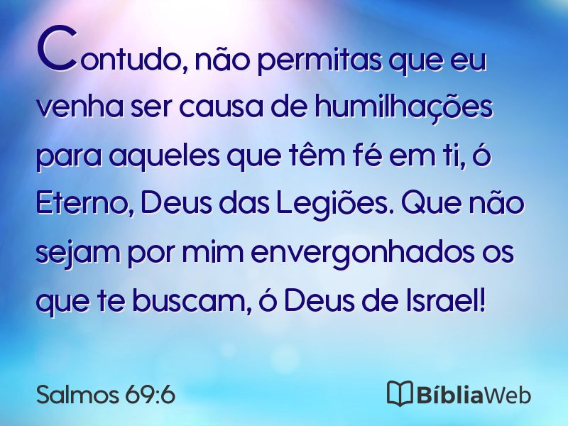 Salmos 69:6 em imagem para compartilhar