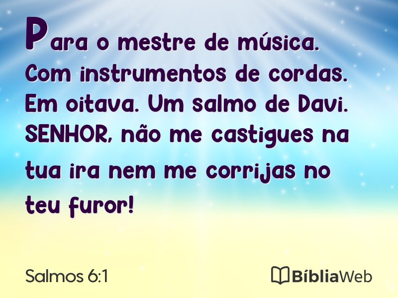 Salmos 6:1 em imagem para compartilhar