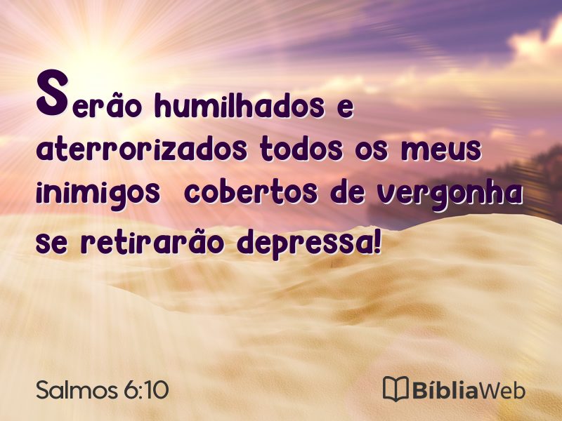 Salmos 6:10 em imagem para compartilhar
