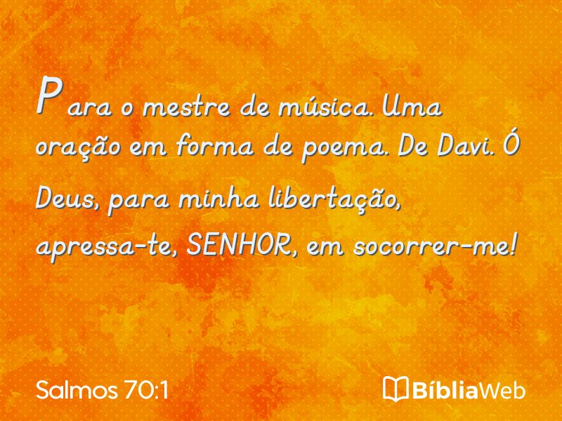 Salmos 70:1 em imagem para compartilhar