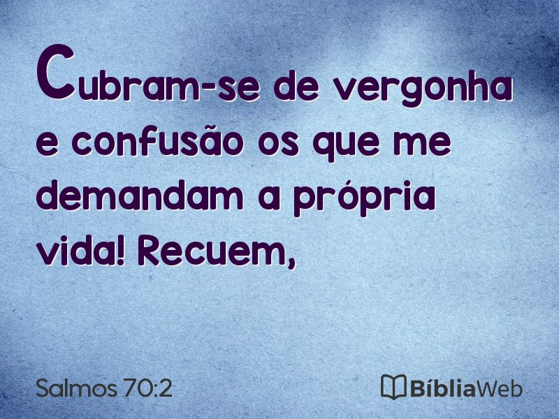 Salmos 70:2 em imagem para compartilhar