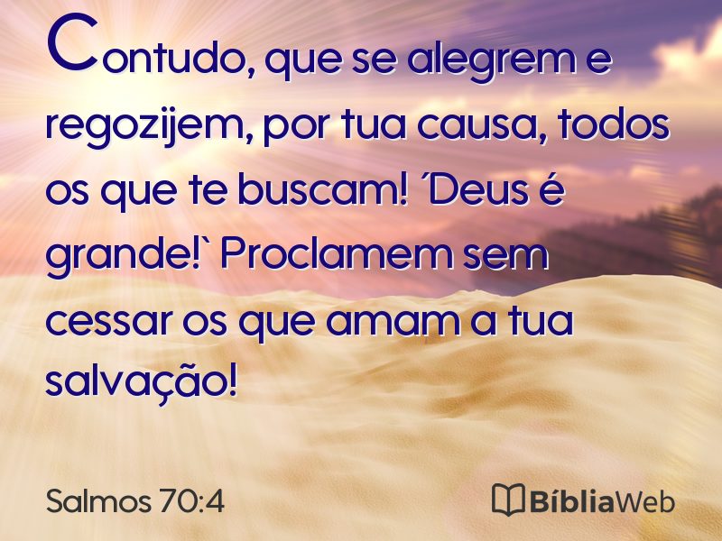 Salmos 70:4 em imagem para compartilhar