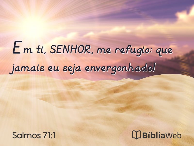 Salmos 71:1 em imagem para compartilhar