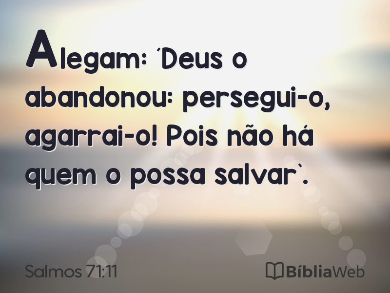 Salmos 71:11 em imagem para compartilhar