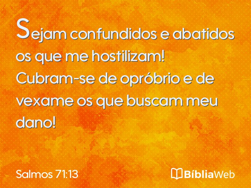 Salmos 71:13 em imagem para compartilhar
