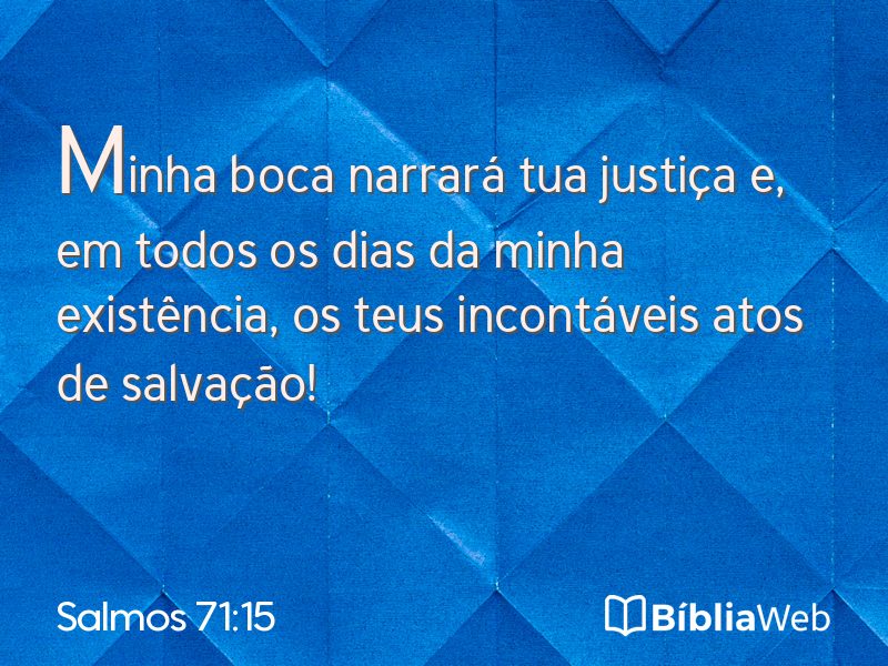 Salmos 71:15 em imagem para compartilhar
