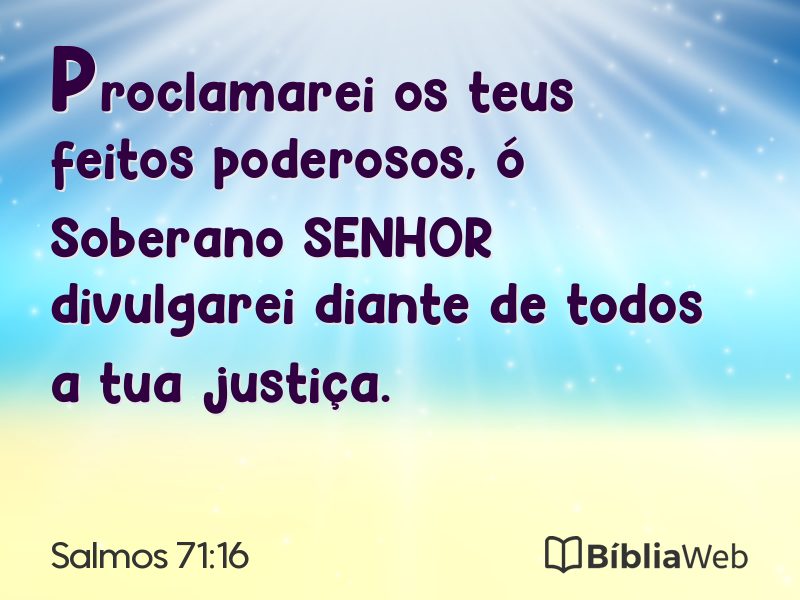 Salmos 71:16 em imagem para compartilhar