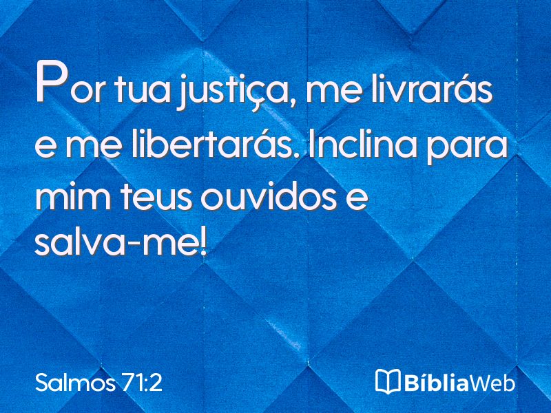 Salmos 71:2 em imagem para compartilhar