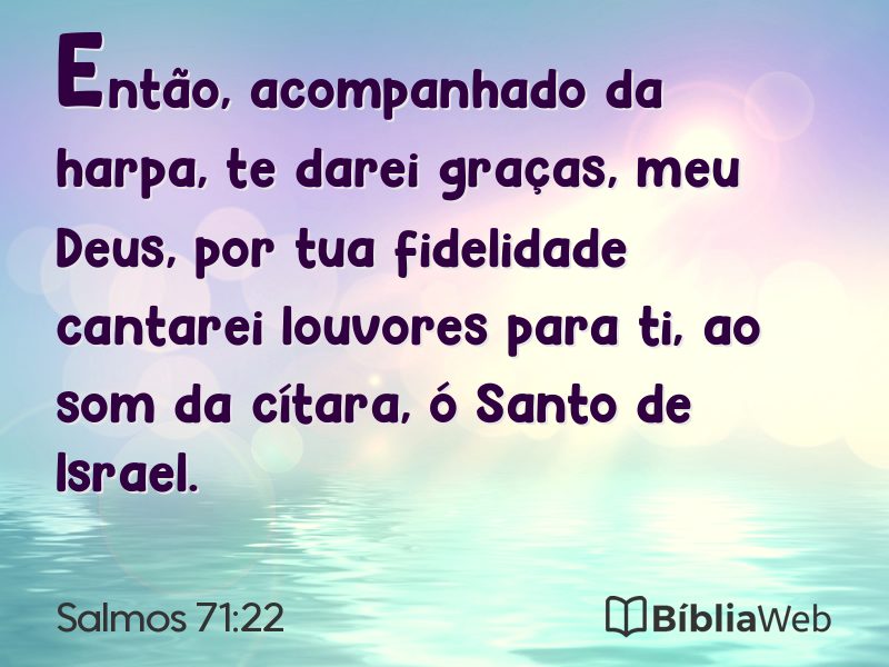 Salmos 71:22 em imagem para compartilhar