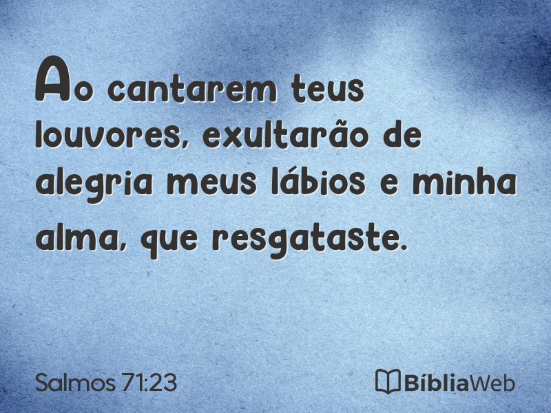 Salmos 71:23 em imagem para compartilhar