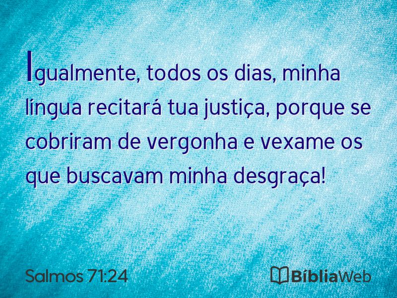 Salmos 71:24 em imagem para compartilhar