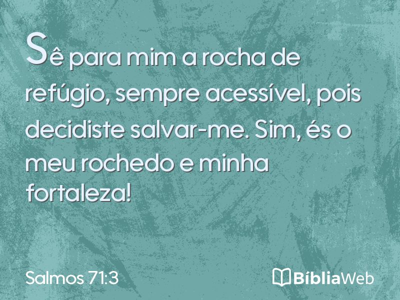 Salmos 71:3 em imagem para compartilhar
