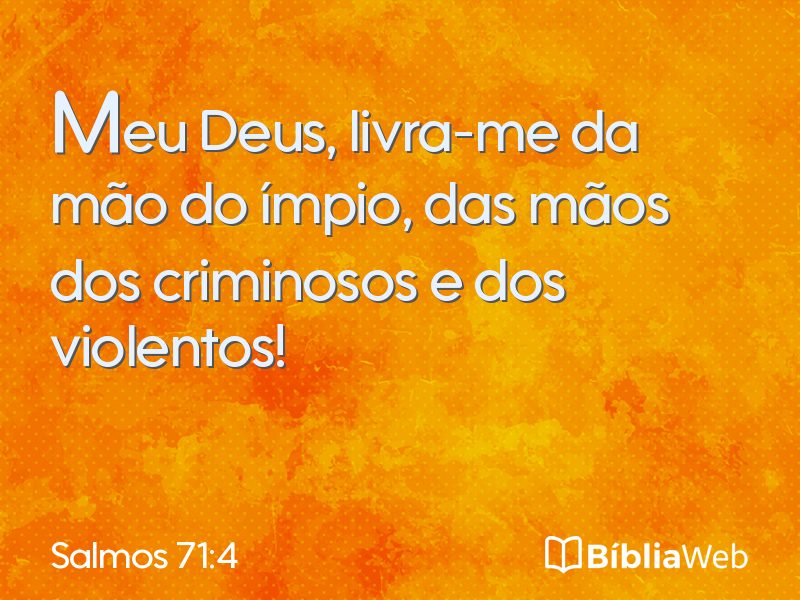 Salmos 71:4 em imagem para compartilhar
