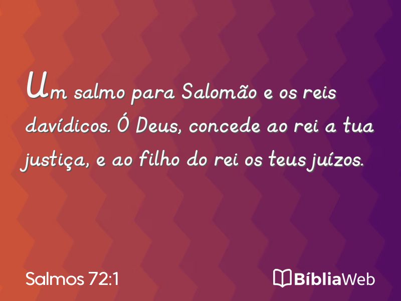 Salmos 72:1 em imagem para compartilhar
