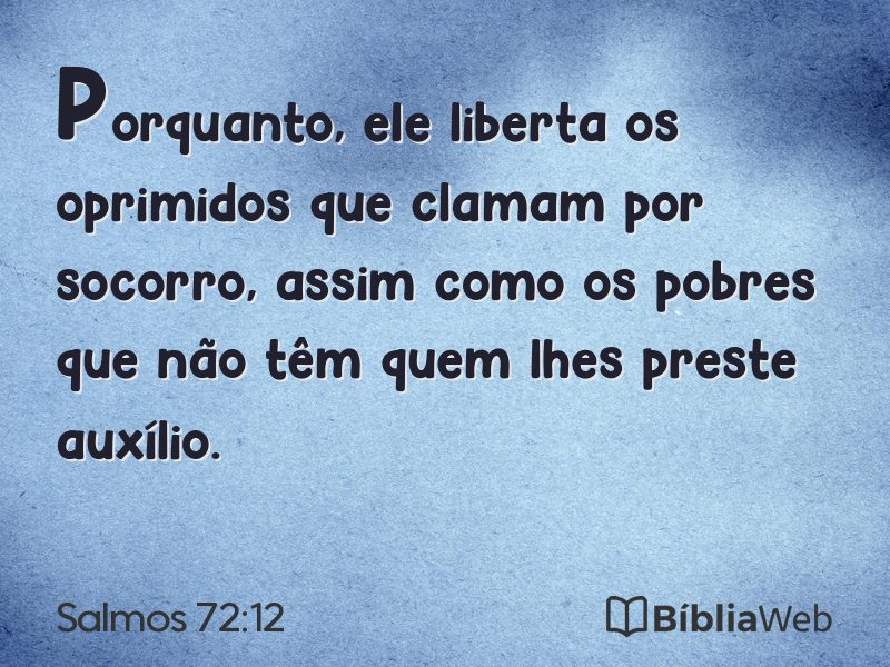 Salmos 72:12 em imagem para compartilhar