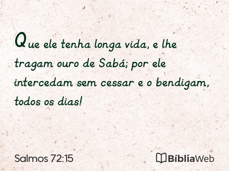 Salmos 72:15 em imagem para compartilhar