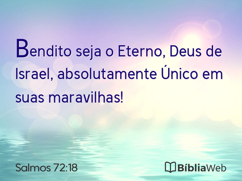 Salmos 72:18 em imagem para compartilhar