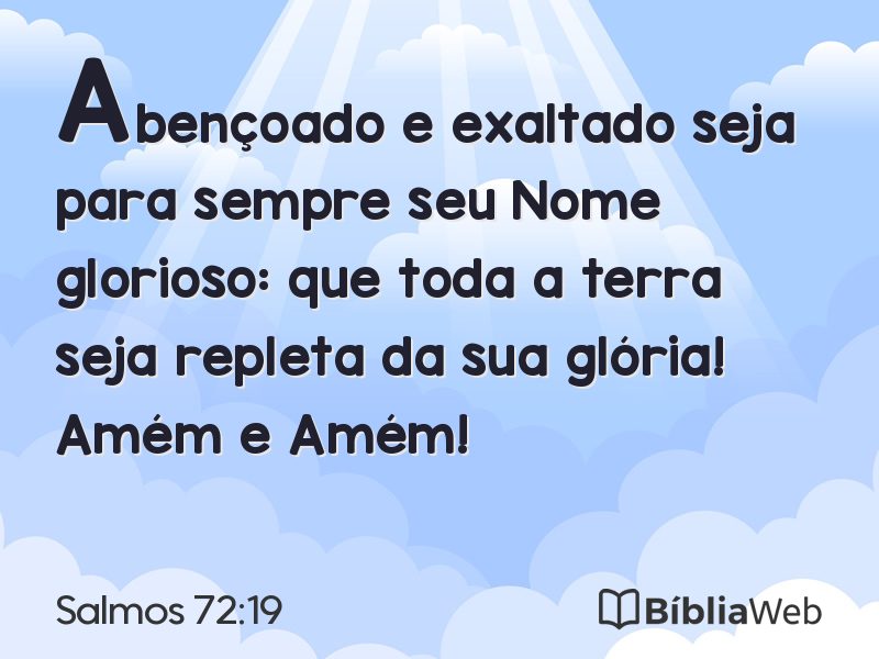 Salmos 72:19 em imagem para compartilhar