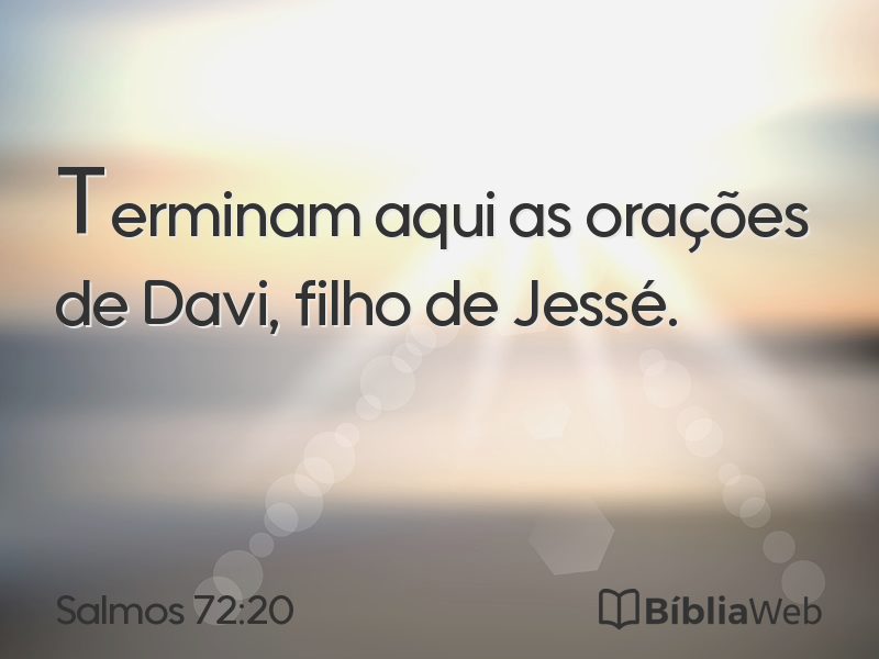 Salmos 72:20 em imagem para compartilhar