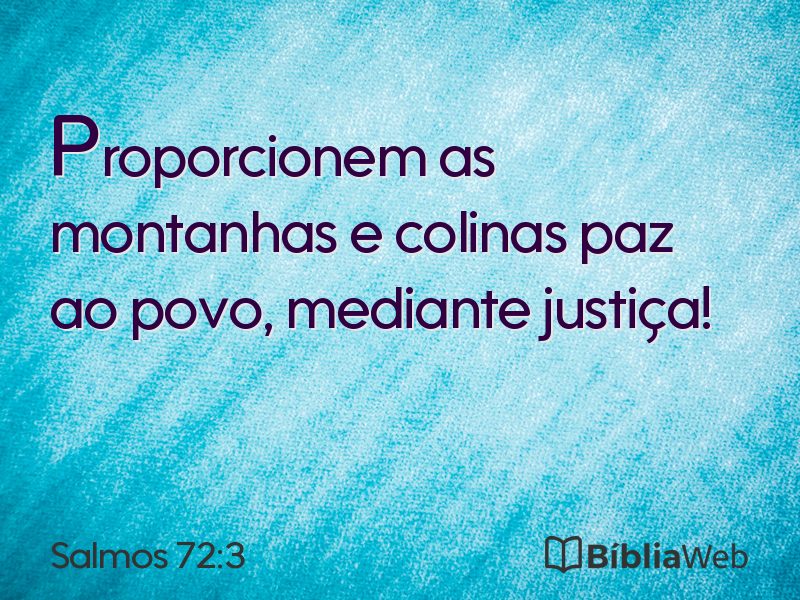Salmos 72:3 em imagem para compartilhar
