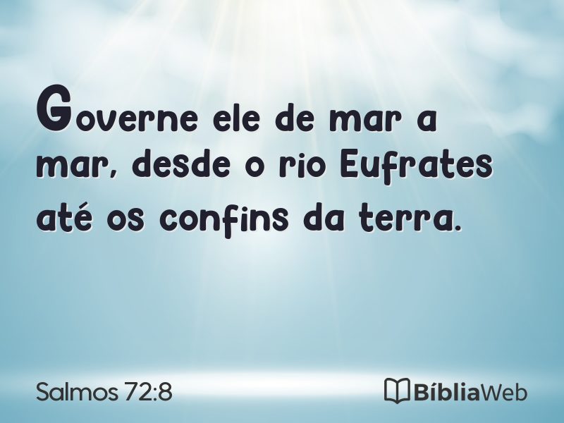 Salmos 72:8 em imagem para compartilhar