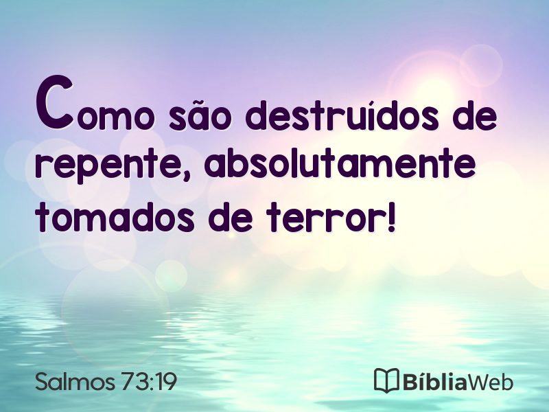 Salmos 73:19 em imagem para compartilhar