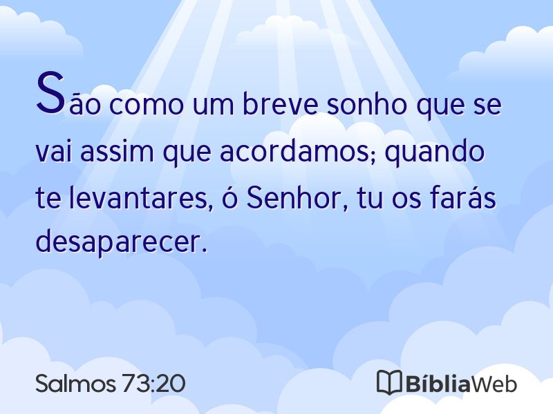 Salmos 73:20 em imagem para compartilhar