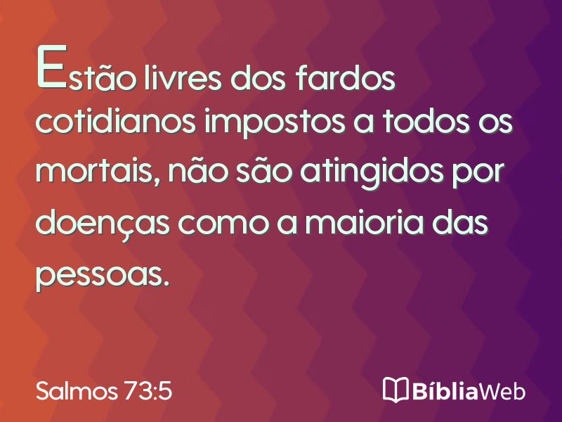 Salmos 73:5 em imagem para compartilhar