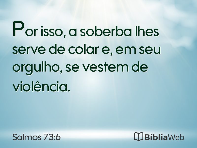 Salmos 73:6 em imagem para compartilhar